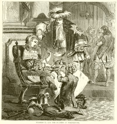 Carlos II e a duquesa de Portsmouth de English School