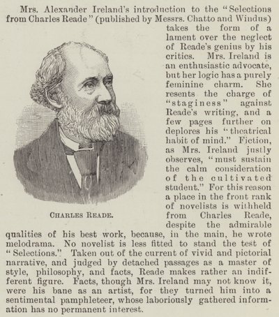 Charles Reade (gravura) de English School