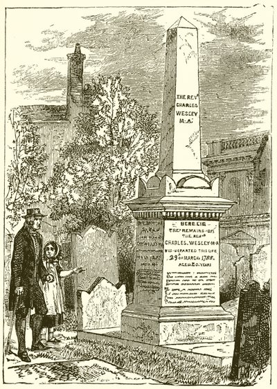 Charles Wesley, lápide (gravura) de English School