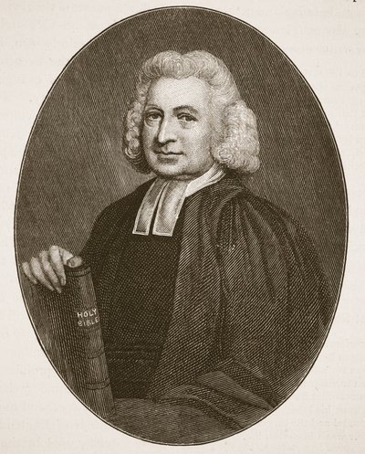 Charles Wesley, ilustração da Igreja da Inglaterra: uma história para o povo por HDM Spence-Jones, pub. c.1910 (foto sépia) de English School