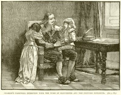 Entrevista de despedida Charless com o Duque de Gloucester e a Princesa Elizabeth de English School