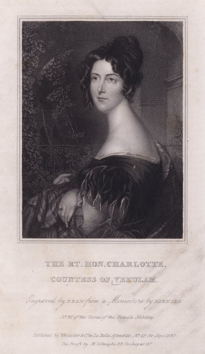 Charlotte, Condessa de Verulam, esposa de James Grimston de English School
