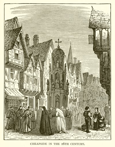 Cheapside no século 16 de English School