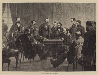 Congresso de Xadrez em Wiesbaden (gravura) de English School