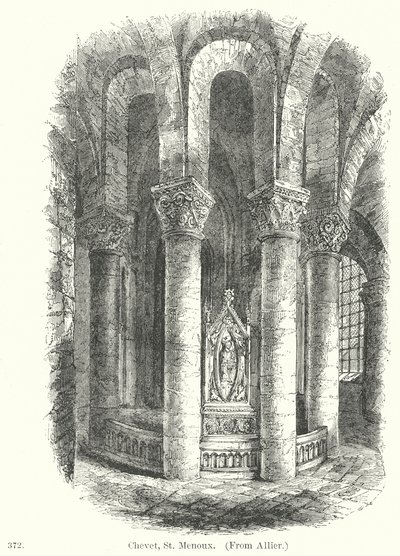Chevet, St Menoux (gravura) de English School