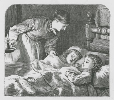 Crianças a dormir (gravura) de English School