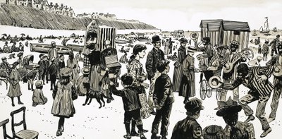 Crianças à beira-mar de English School