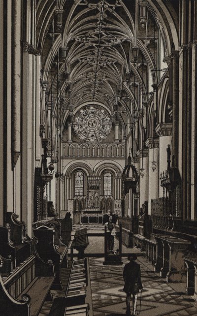 Christ Church Cathedral, Oxford (litho) de English School