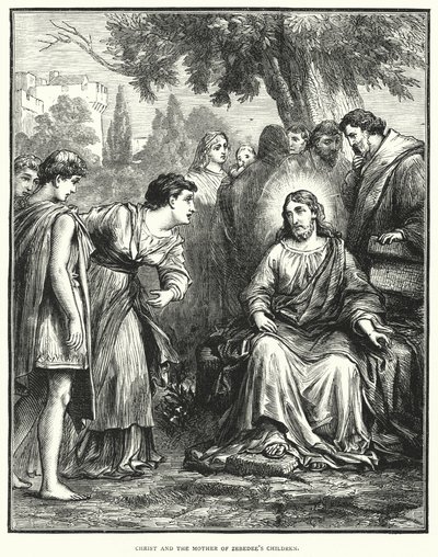 Cristo e a Mãe dos filhos de Zebedeu (gravura) de English School