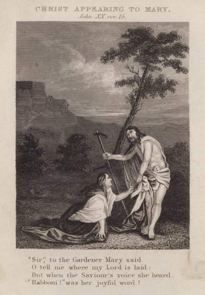 Cristo aparecendo a Maria, João XX, ver 15 (gravura) de English School