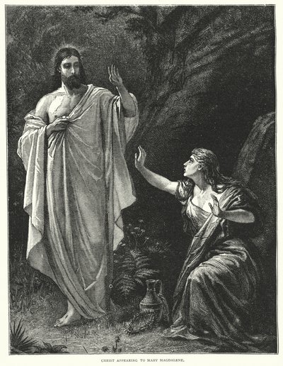 Cristo aparecendo a Maria Madalena (gravura) de English School