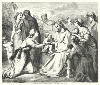 Cristo abençoa as criancinhas, Mateus XIX de English School