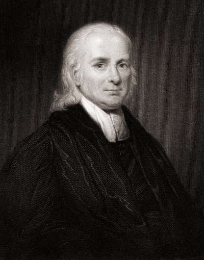 Christian Friedrich Schwartz (1726-96) da Gallery of Portraits, publicado em 1833 de English School