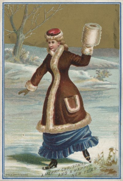 Postal de Natal (cromolitografia) de English School