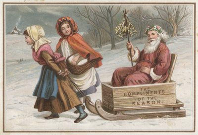 Postal de Natal (cromolitografia) de English School