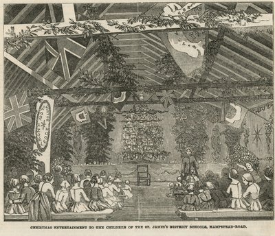 Entretenimento de Natal para as crianças das escolas distritais de St. Jamess de English School