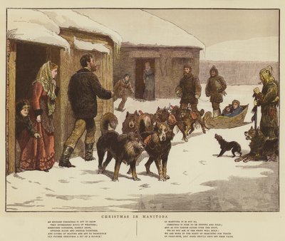 Natal em Manitoba (chromolitho) de English School