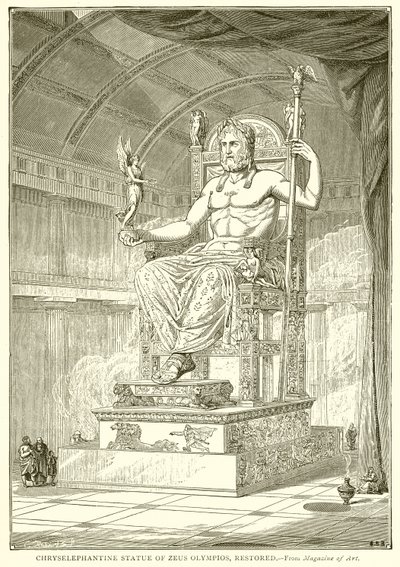Chryselephantine Estátua de Zeus Olympios, restaurada de English School
