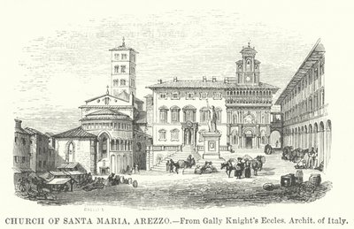Igreja de Santa Maria, Arezzo (gravura) de English School