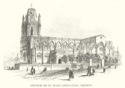 Igreja de Santa Maria Redclyffe, Bristol (gravura) de English School