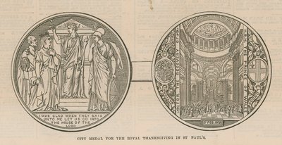 Medalha da cidade para o Real Thanksgiving em St Pauls Cathedral, Londres de English School