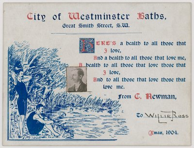 Banhos da cidade de Westminster, Great Smith Street, 1904 de English School
