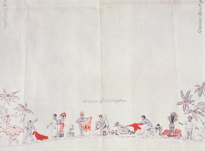 Civilization of Fiji, 1879 (impressão sobre algodão) de English School