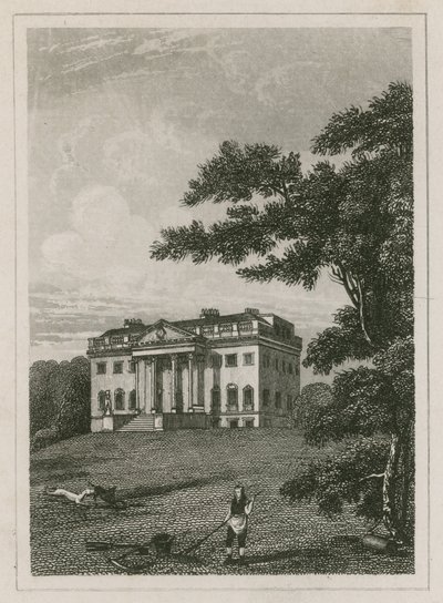 Claremont House, Esher, Surrey (gravura) de English School
