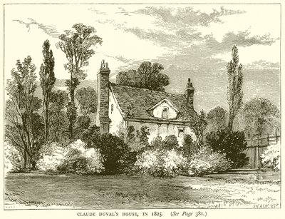 Claude Duvals House, em 1825 de English School
