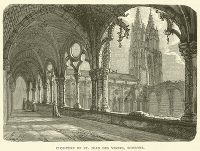 Claustros de São João de Vignes, Soissons (gravura) de English School
