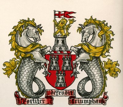 Brasão de armas, Newcastle-on-Tyne, Inglaterra de English School