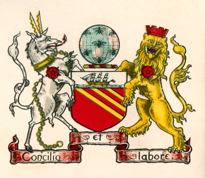 Escudo de armas de Manchester, Inglaterra de English School