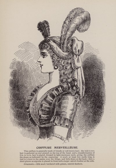 Coiffure Merveilleuse (gravura) de English School