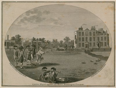 Coits jogado em frente aos chifres, Kennington Common de English School