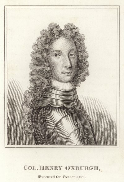 Coronel Henry Oxburgh, executado por traição, 1716 de English School