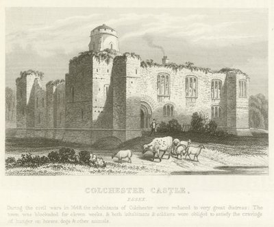 Colchester Castle, Essex (gravura) de English School