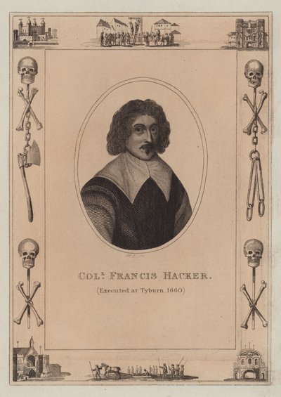 Coronel Francis Hacker, executado em Tyburn, 1660 de English School