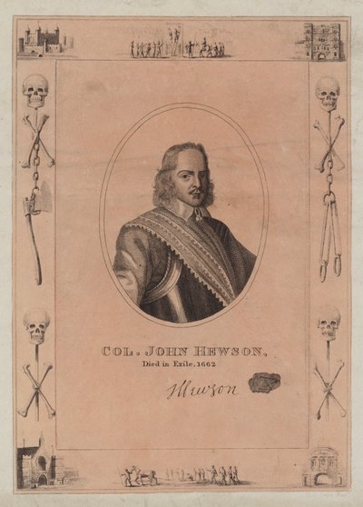 Coronel John Hewson, morreu em Exile, 1662 de English School