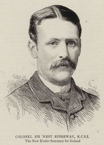 Coronel Sir West Ridgeway, KCSI (gravura) de English School
