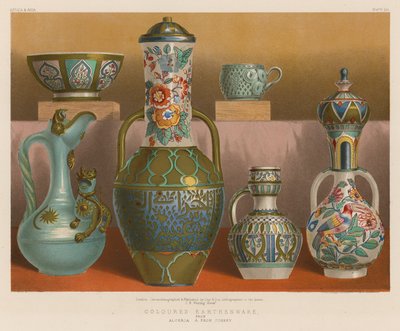Louça de barro colorida da Argélia, Turquia de English School
