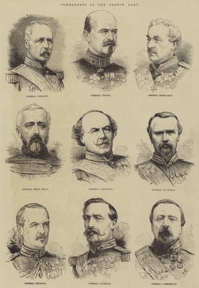 Comandantes do Exército Francês (gravura) de English School