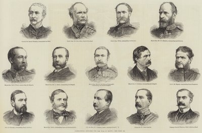 Oficiais de Comando da Guerra no Egipto (gravura) de English School