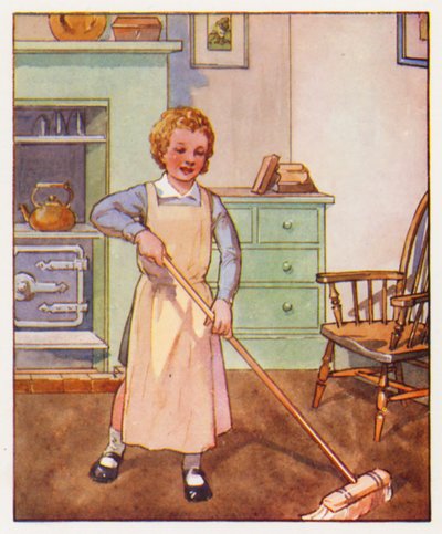 Comandos: Varrer o chão (litografia a cores) de English School