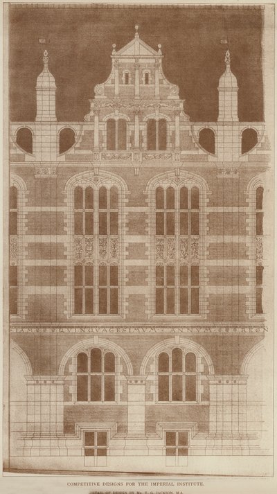 Desenhos de concurso para o Instituto Imperial (gravura) de English School