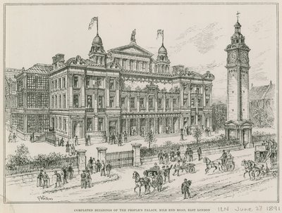 Edifícios concluídos do Palácio dos Povos, Mile End Road, East London de English School