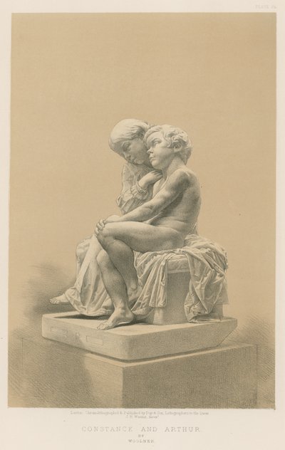 Constance e Arthur por Woolner de English School
