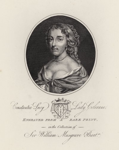 Constantia Lucy, Lady Colerane (gravura) de English School