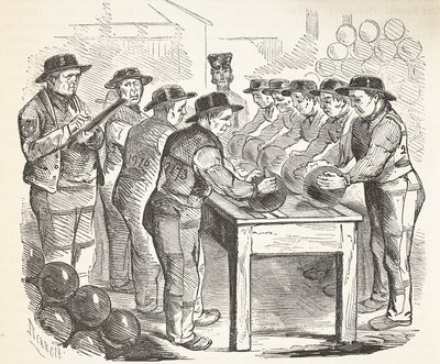 Condenou o tiro de raspagem, a ilustração das prisões criminosas de Londres e as cenas da vida da prisão por Henry Mayhew e por John Binny, bar. 1862 de English School