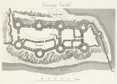 Castelo Conway (gravura) de English School