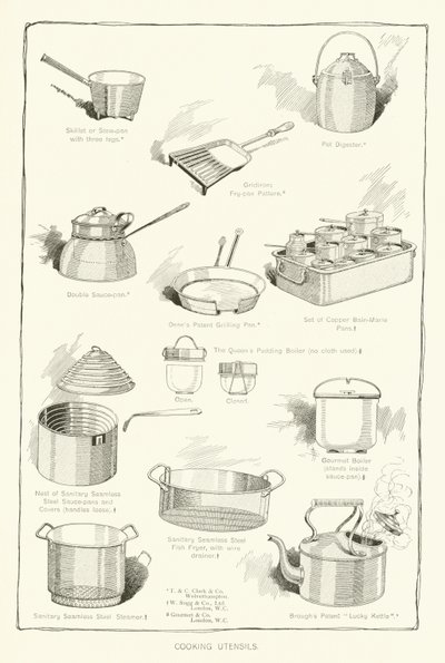 Utensílios de cozinha de English School